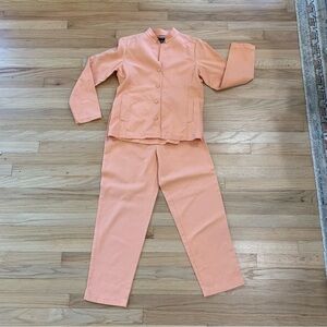 Eileen Fisher Women’s Two Piece Cotton Peach Knit Set Size Small Minimalist